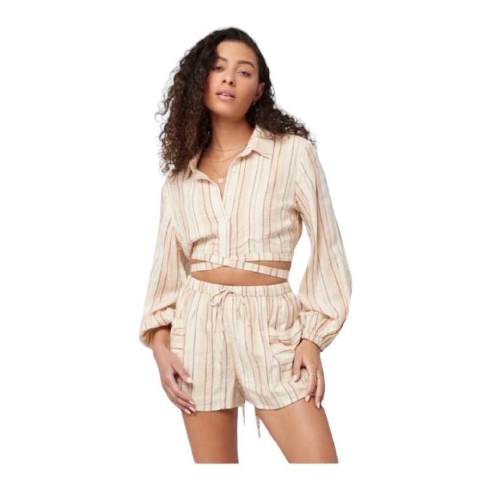 L*Space Play It Cool Crop Top And Short Set Nwt